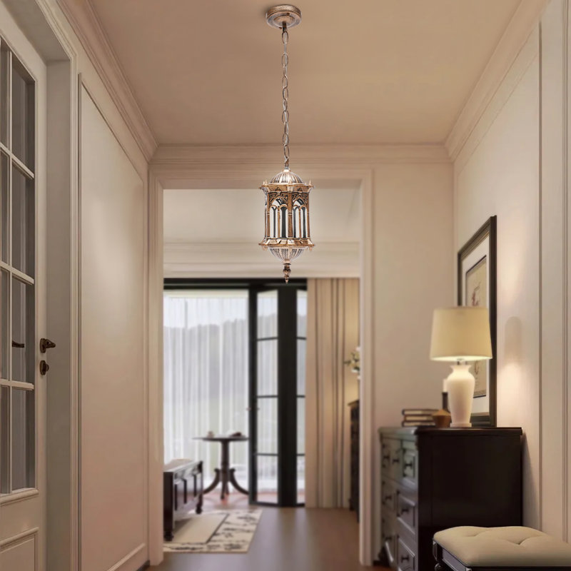 Outdoor Pendant Light Porch Lamp Classic Cage Hanging Lantern