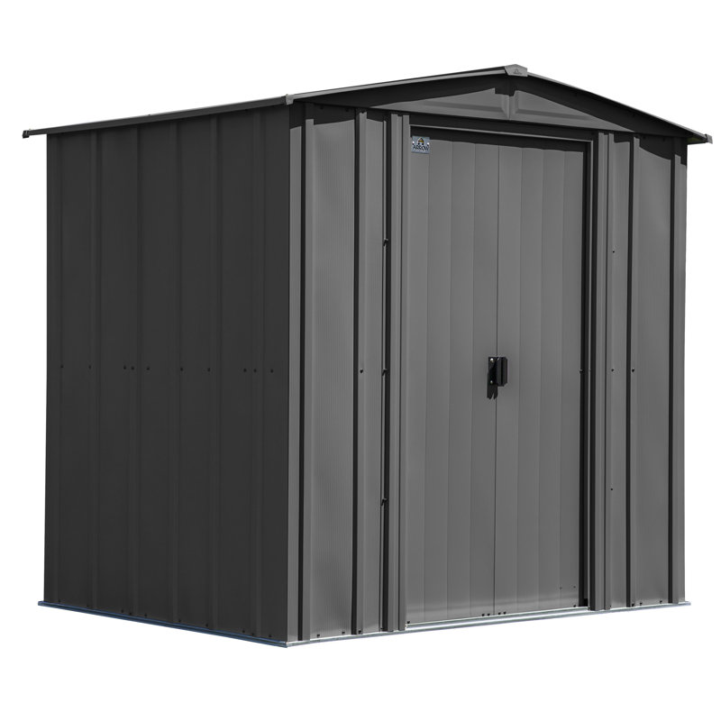 Classic Steel Storage Shed, 6X5, Charcoal, Charcoal