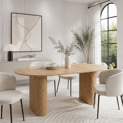 Oval Dining Table for 4-8