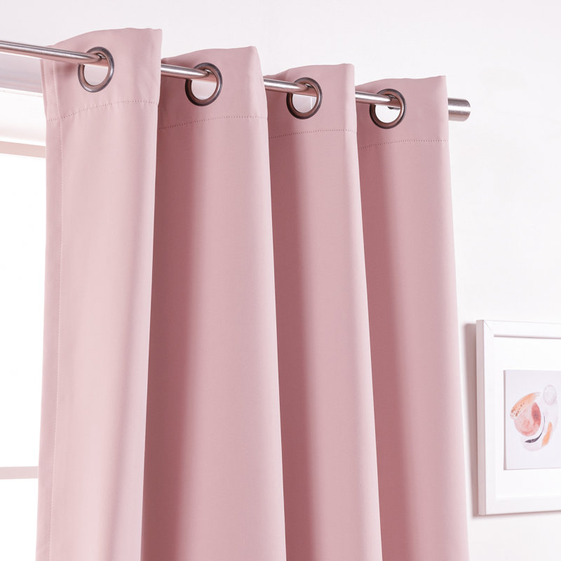Mikes Room Darkening Curtain Panel Pair, Pink