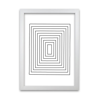Geometric Black and White B 1 Piece Wall Art
