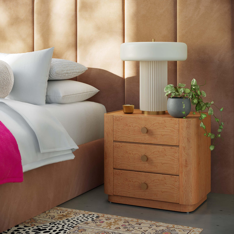 Yuna 3 Drawer 22" Nightstand