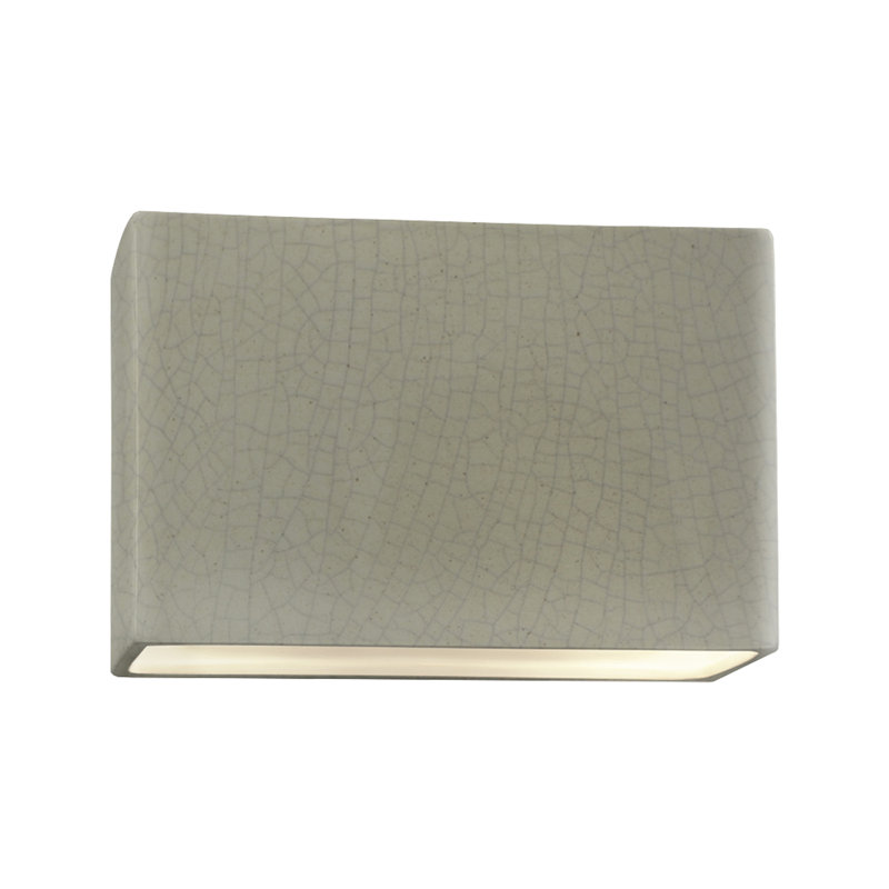 Ambiance Collection™ LED Outdoor Flush Mount, 6" H x 10" W x 4" D, No, Celadon Green Crackle