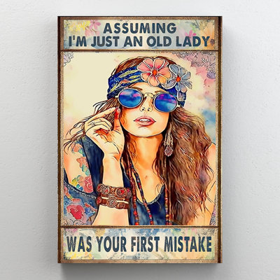 «Harth Assuming Im Just An Old Lady», impression sur toile