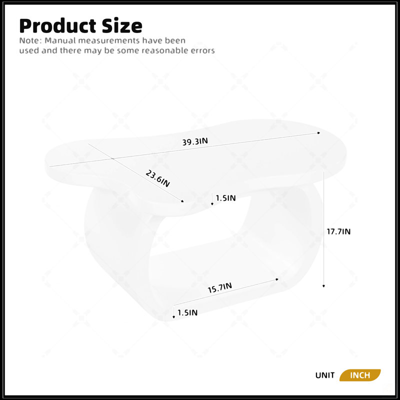 Table basse 39,3 "x 23,6" Modern Cloud