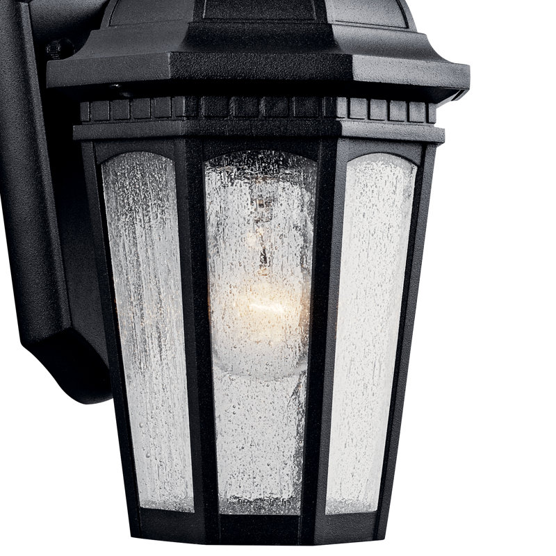 Lanterne murale d'extérieur 1 lumière Flinders, Noir texturé