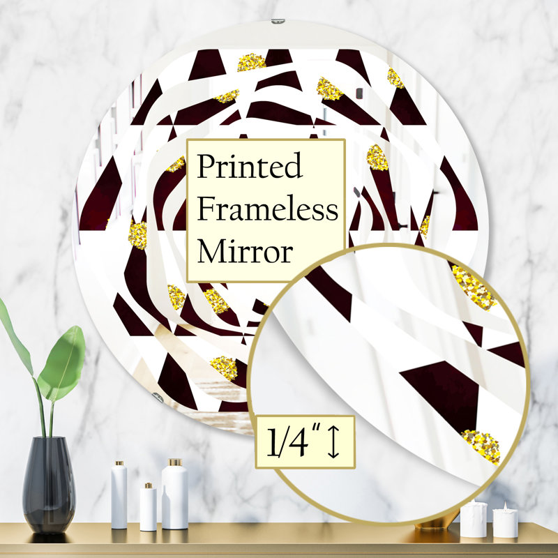 Miroir mural Whirl Polka Dot, H 31,5 po x l po
