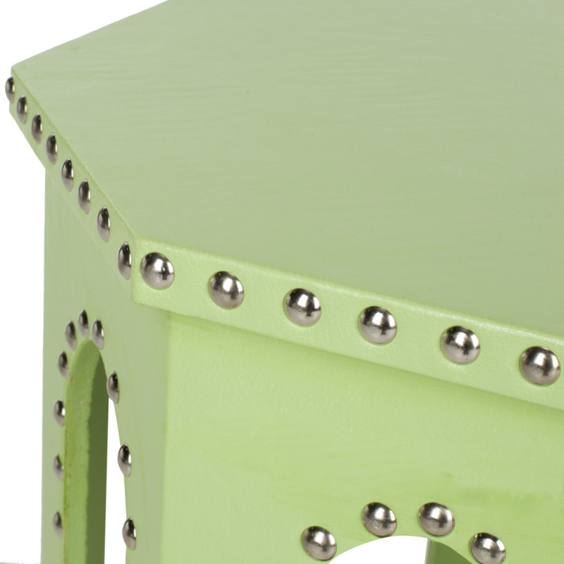 Table de bout cylindrique avec rangement Nara, Vert clair