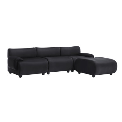 Upholstered Sectional with Ottoman