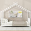 Lit plateforme simple en métal, blanc-1274384565