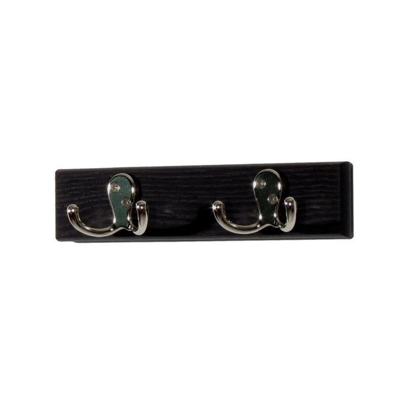 Porte-manteau mural, Noir / nickel