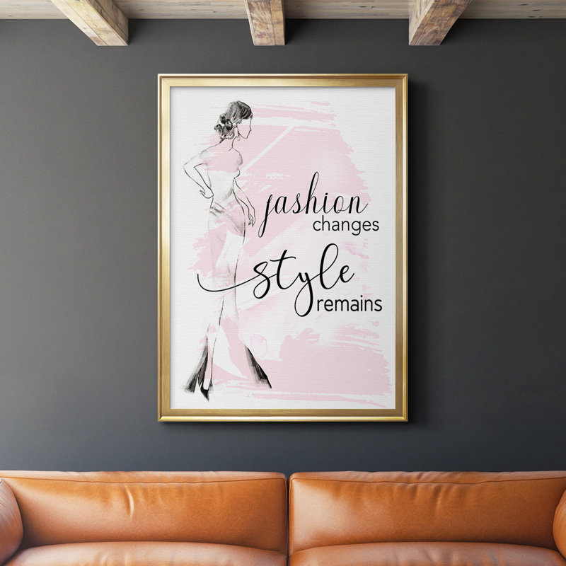 La mode change de style, toile restante de qualité supérieure - prête à être accrochée, H 42,5 po x l 30,5 po x P 1 po