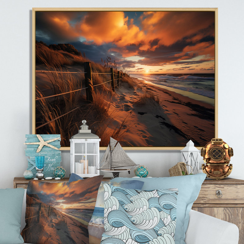 Golden Sands A hypnotisant XV sur toile, H 12 po x l 20 po x P 1 po, Cadre naturel flottant