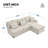 Modern L-Shaped Sofa With Reversible Chaise And 3 Pillows-1277257009