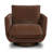 Carla 360 Degree Chenille Velvet Swivel Lounge Chair With Walnut Base-121485001