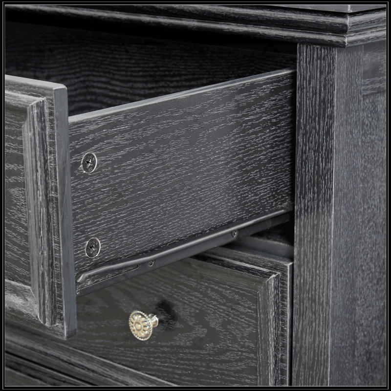 Commode 5 tiroirs Modern, Noir