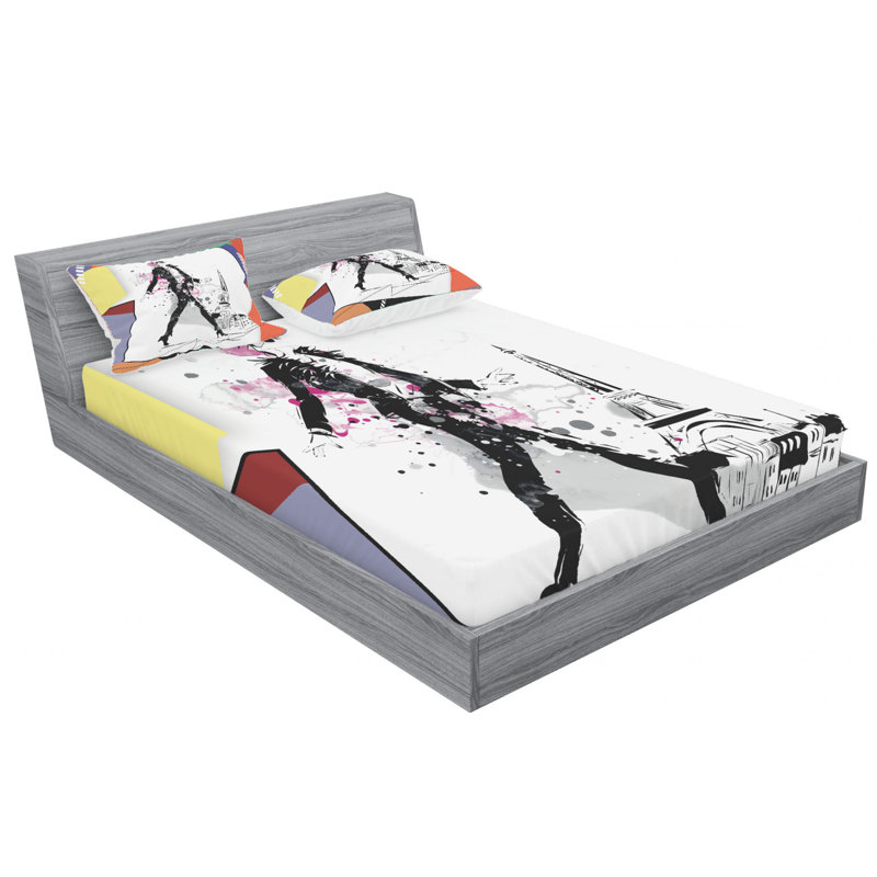 Microfiber Sheet Set, Queen Sheet Set with Fitted Sheet