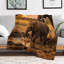 Jeté en flanelle Elephant Mud Sunset Luxury-134322928
