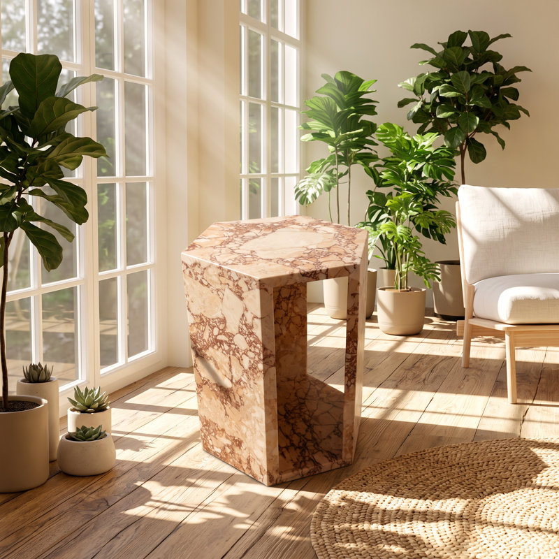Marble Top End Table