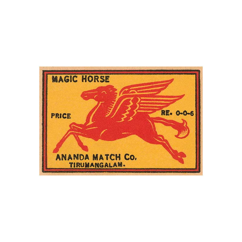 « magic cheval », affiche rétro, H 24 po x l 36 po x P 1,5 po