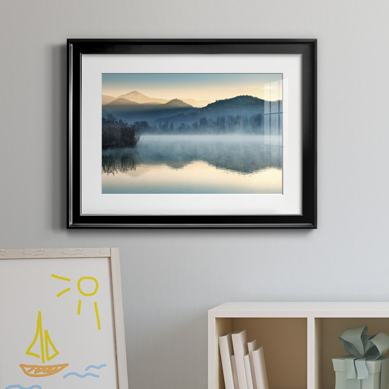 " Quiet Morning ", Black, 22.5" H x 30.5" W x 1.5" D