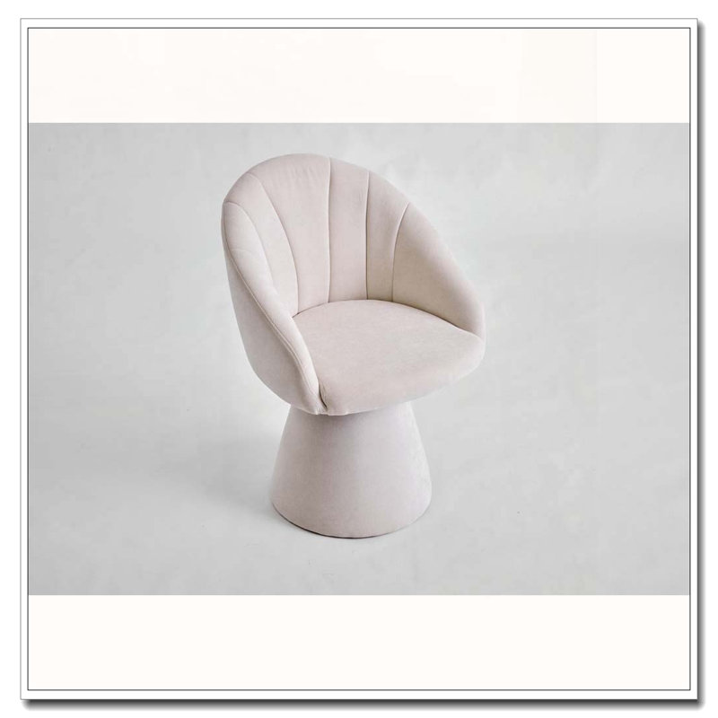 Fauteuil pivotant en chenille, Beige