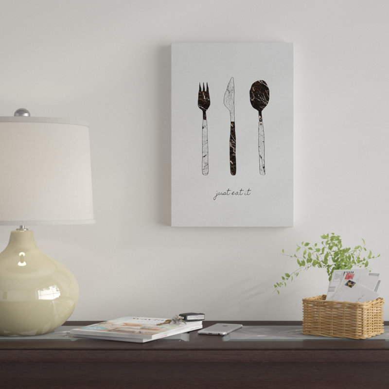 «Just Eat it», impression sur toile, H 26 po x l 18 po x P 1,5 po, Pas de tapis, Toile tendue