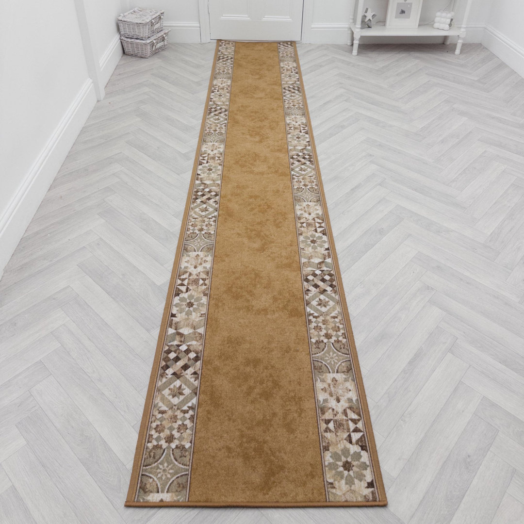 Murcia Beige Hallway Runner Rug â Hardwearing, Non-Slip & Durable Carpet for Hall, Kitchen & Corridor