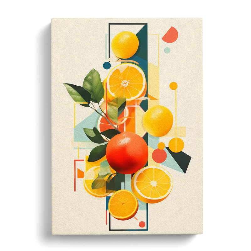 Citrus Fruits Constructivism - No Frame Print, 50cm H x 35cm W x 3cm D