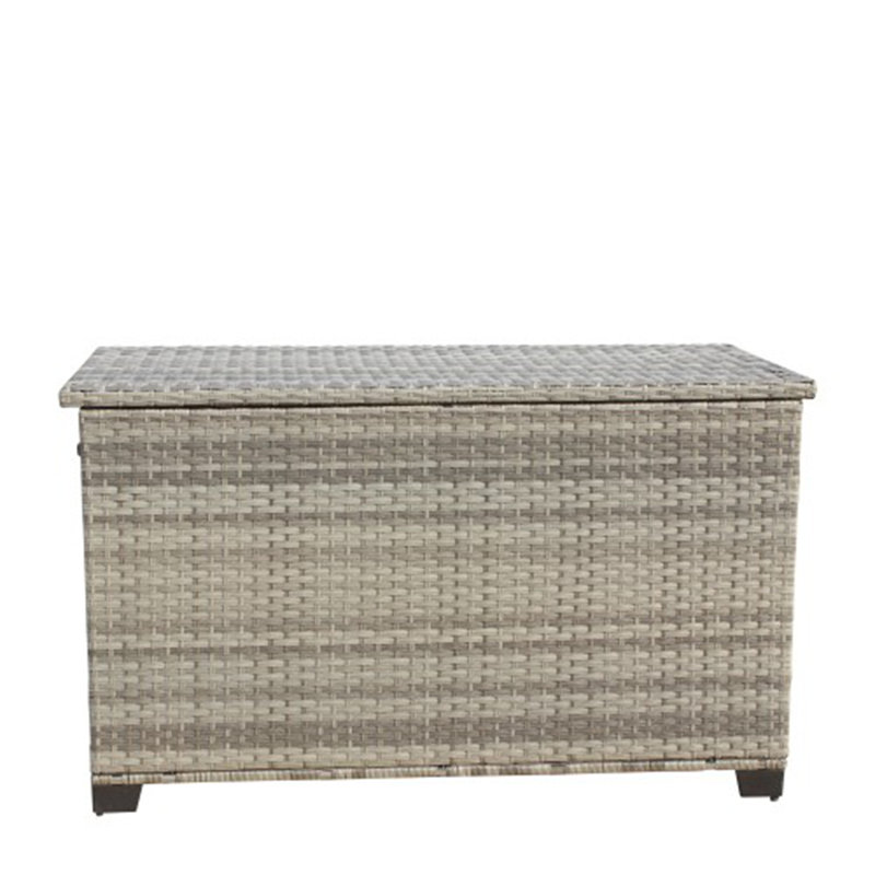 Grey Wicker Patio Storage Box