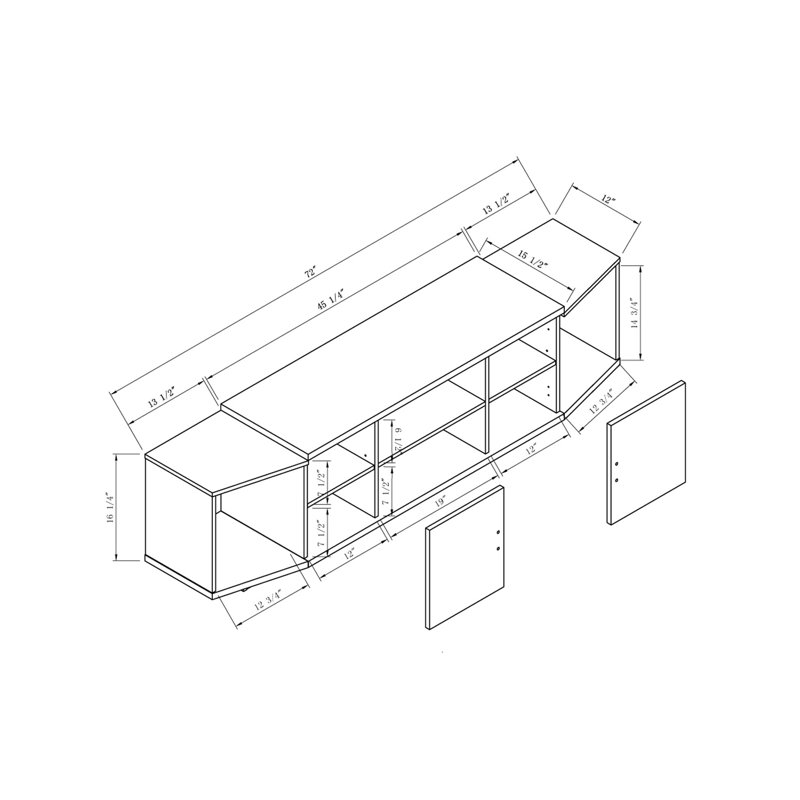 Capitol TV Stand for TVs up to 78", Cappuccino