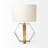 Edwards (26"H) Gold Metal Base w/ Cream Fabric Shade Table Lamp