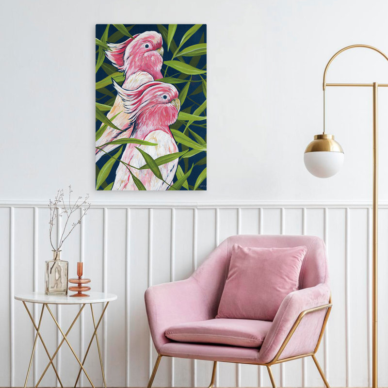 Cacatoès paradis tropical contemporain et BCBG, H 24 po x l 16 po