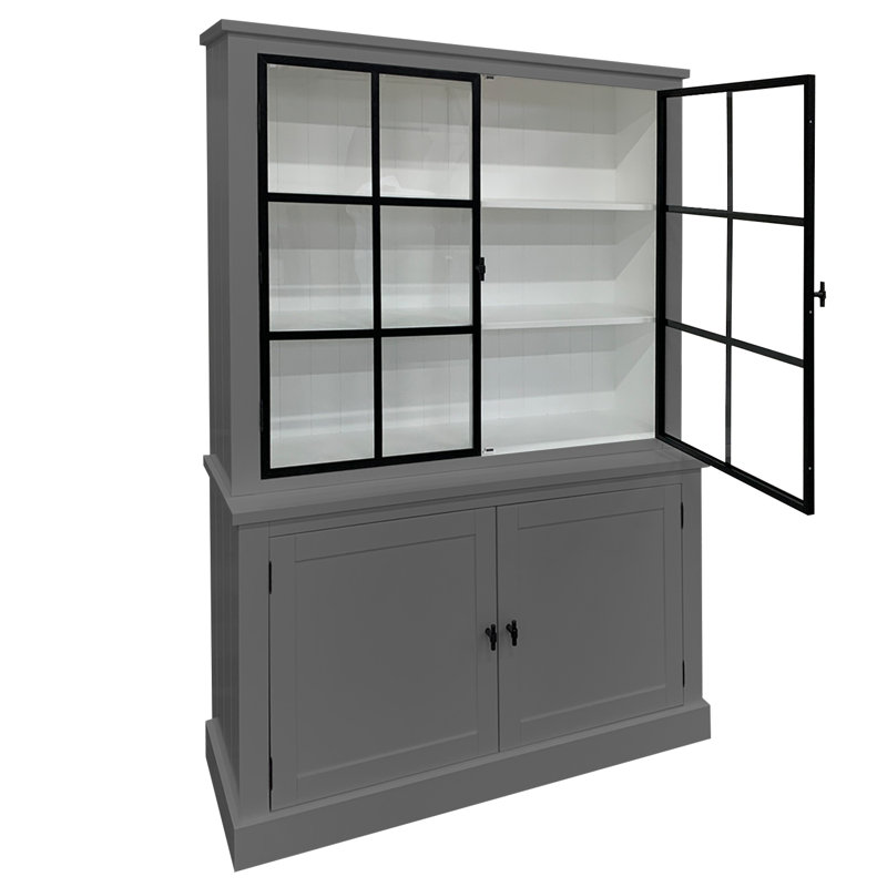 Avangelia Display Cabinet, Mouse Grey