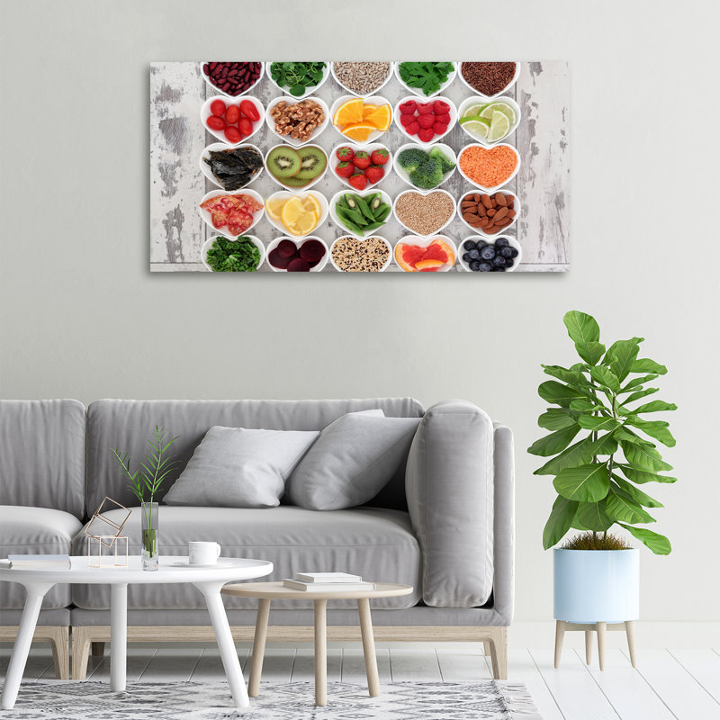 Healthy Food - Print, 50cm H x 100cm W x 2cm D, Canvas