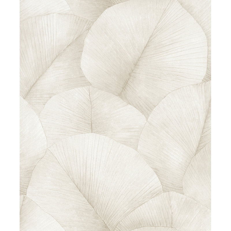 Amariyana Collection Textured Palm Wallpaper Roll, Beige