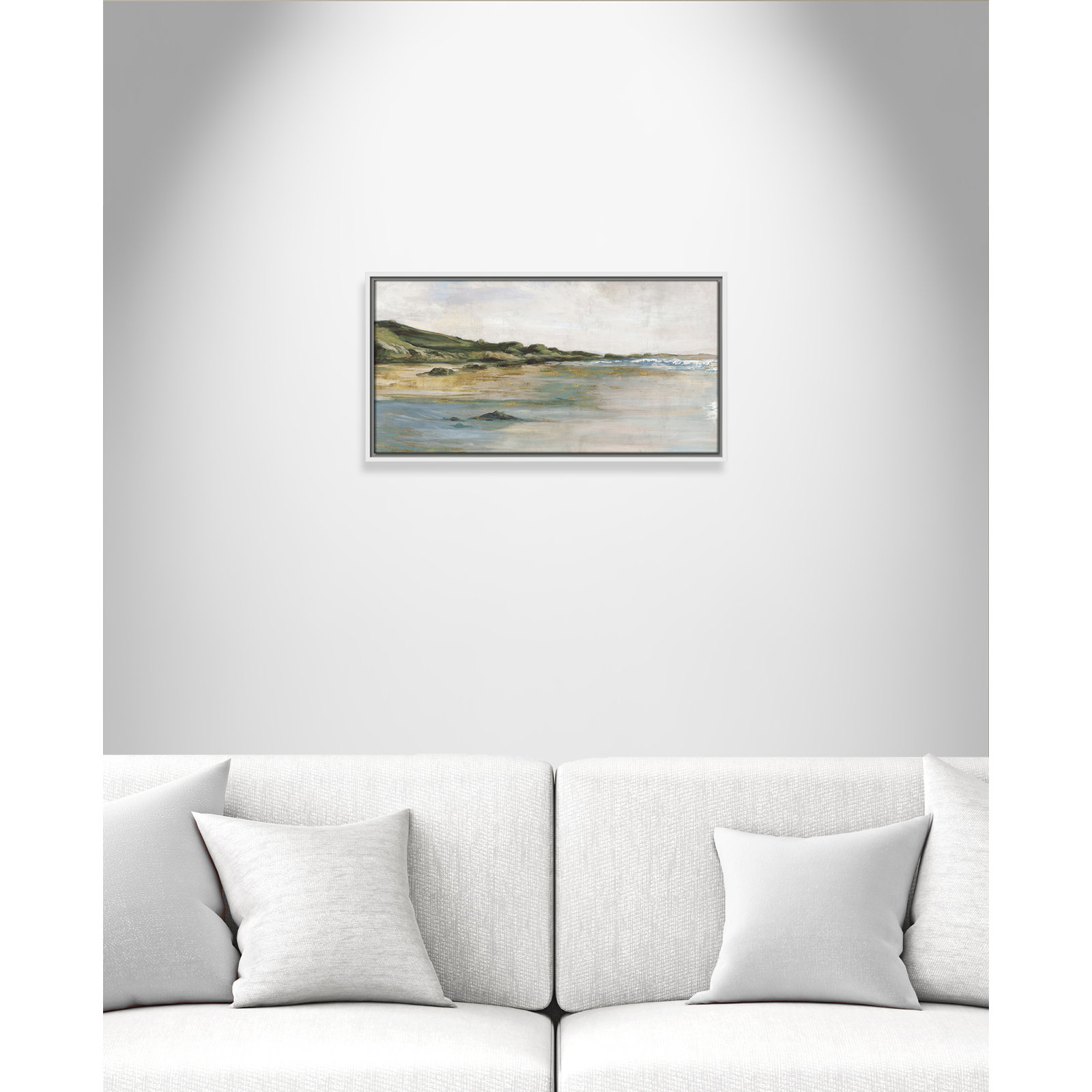 Cordoba "Tide's Edge" Print, 13.5" H x 25.5" W, White