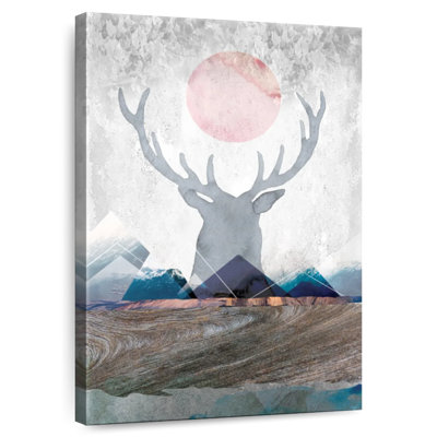 Brampt Deer And Mountains