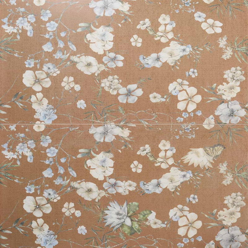 Wakana 24x48 Artisan Decor Matte Porcelain Tile, Autumn Terracotta