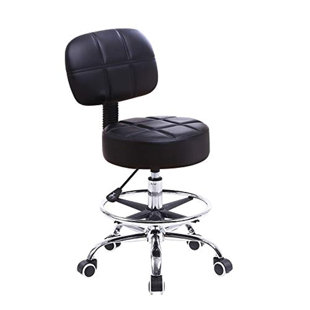 URBNLIVING Swivel Upholstered Adjustable Height Counter Stool with Metal Frame