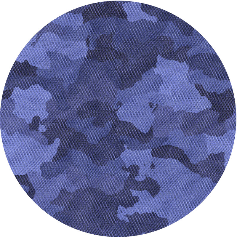Performance Wool Camouflage Indoor Rug, Round 5'