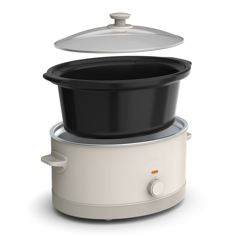 Bella 6.0 QT Manual Slow Cooker, Oatmilk