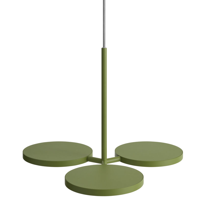 Shine On 3 - Light LED Pendant, 16" H x 20" W x 20" D , Grasshopper