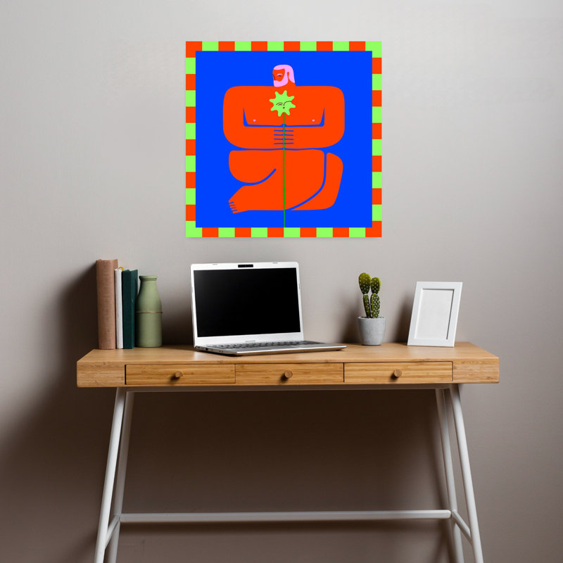 Dashiell Contemporary Art Abstract Bold Colorful Flower Landscape Wall Art - Wrapped Canvas Print, 45.72 cm H x 45.72 cm W