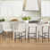 Koeplin Armless Upholstered Counter Height Stools with Metal Frameand Channel Tufted