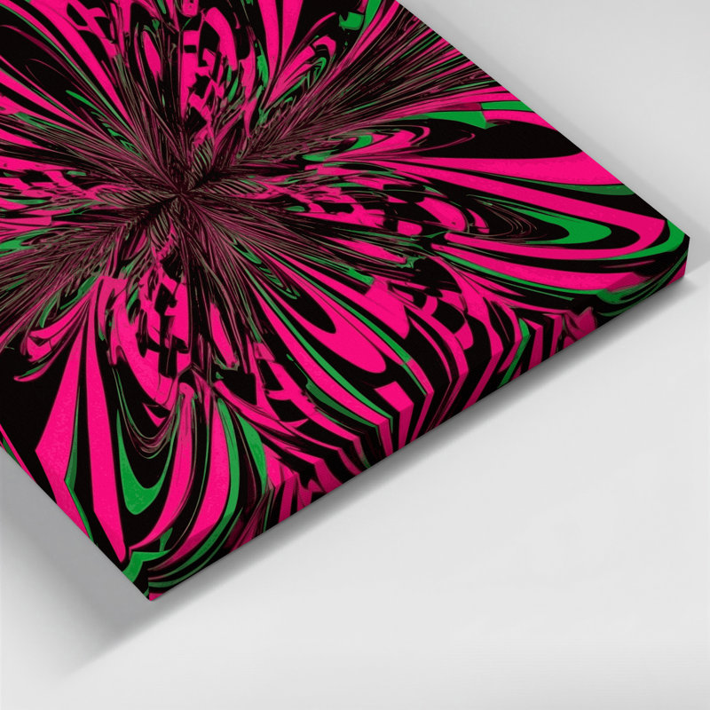 Op Art 16 Brown Canvas Wall Art, 20" H x 30" W