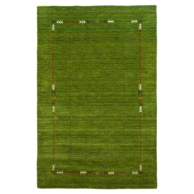 Kashkuli Gabbeh Green Rug 5'0" x 7'10"