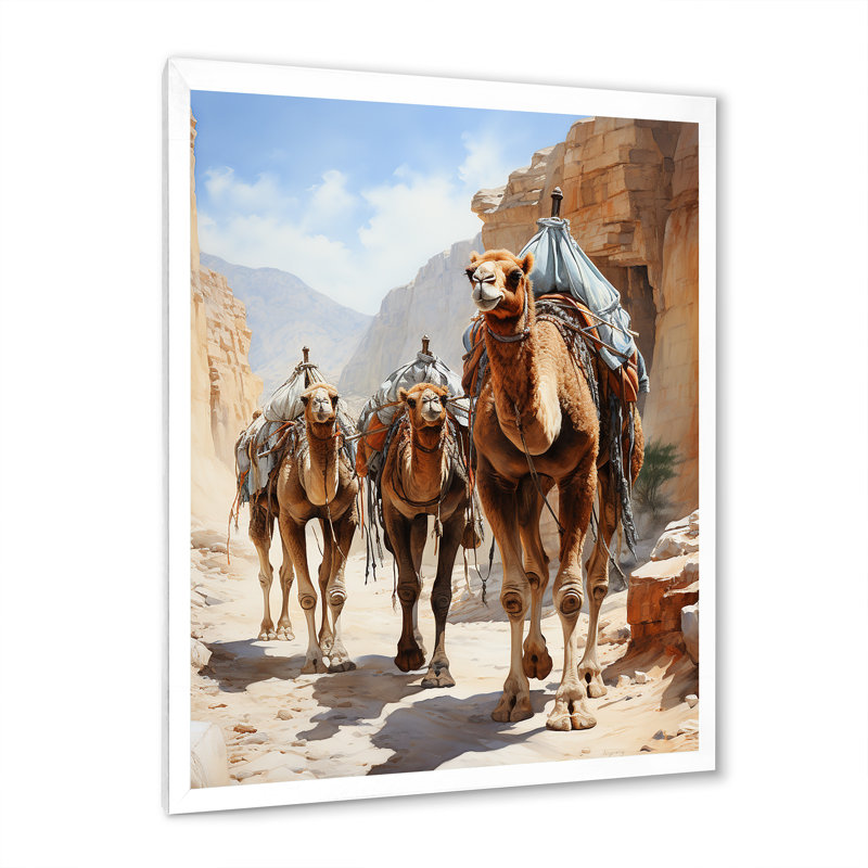 «Asian Art Silk Road II», reproduction sur toile, H 20 po x l 12 po x P 1 po, Cadre photo blanc