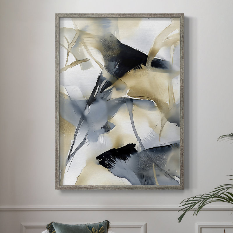 Reproduction encadrée FLORAL Series Dxxxviii - bois massif, H 11 po x l 9 po