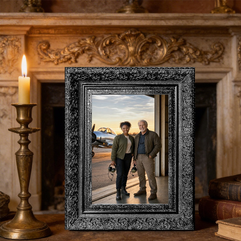 Cadre photo noir 1 PC 11 po x 14 po style Heritage avec tablettes, Noir, 1, L 11 po x H 14 po